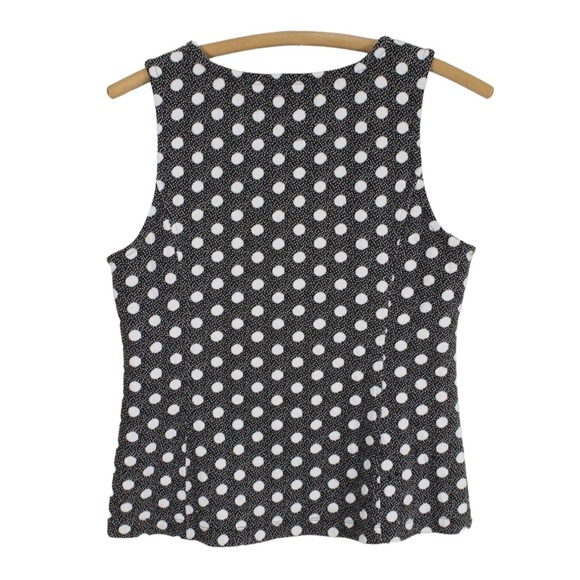 Anthropologie Maeve Sleeveless Top Size M Jacquard‎ Knit Polka Dot - Picture 8 of 13